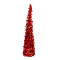 Factory Wholesale 5ft Artificial Christmas Tinsel Tree With Round Sequins Pop-up Tree